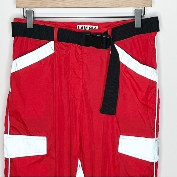I.am.gia Halo Reflective Utility Red Pants Size Medium - Picture 5 of 13